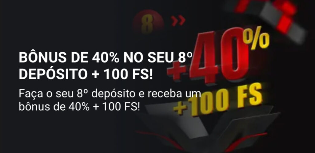 Bónus de 40% no 8° Depósito 888starz